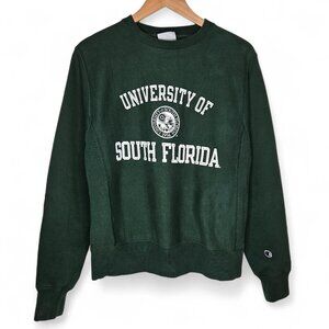 University of South Florida Sweater Men's Champion Reverse Weave Spell Out S